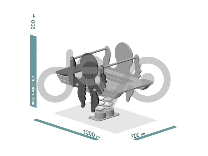 Качалка детской игровой площадки Осьминог