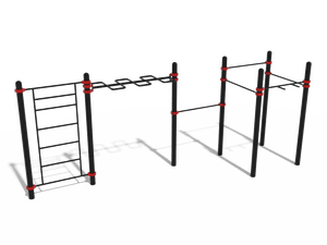 Воркаут комлекс 5 турников, рукоход-змеевик и шведская стенка